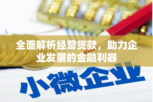 金山全面解析经营贷款，助力企业发展的金融利器