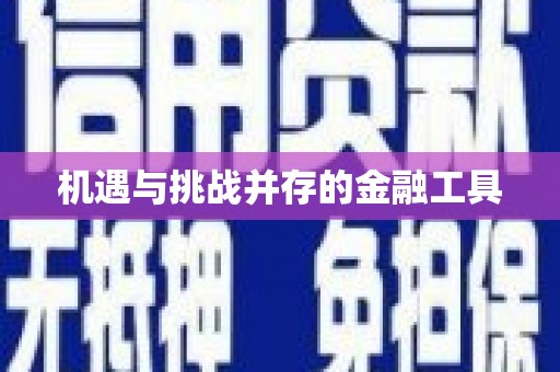 金山机遇与挑战并存的金融工具