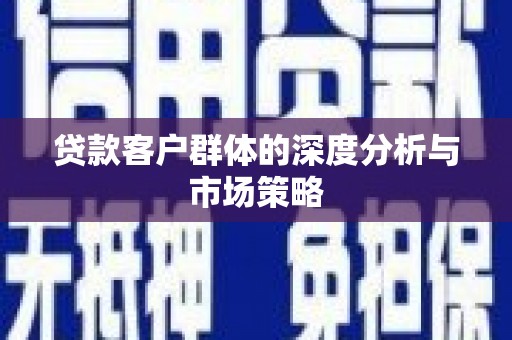 金山贷款客户群体的深度分析与市场策略