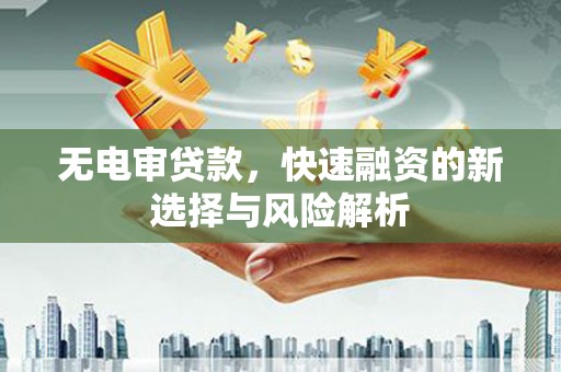 金山无电审贷款，快速融资的新选择与风险解析