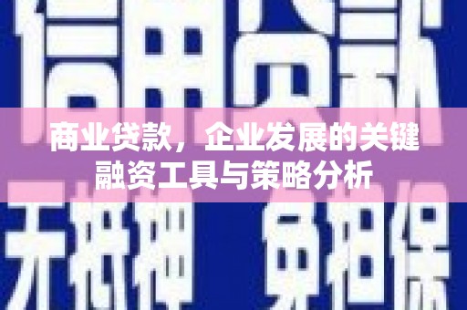 金山商业贷款，企业发展的关键融资工具与策略分析