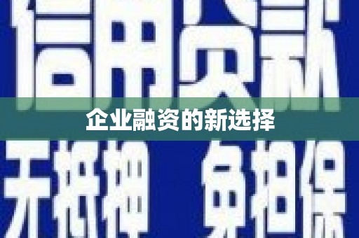 金山企业融资的新选择