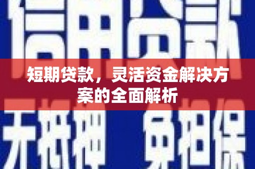 金山短期贷款，灵活资金解决方案的全面解析